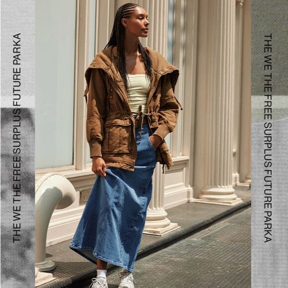 Free People We The Free Surplus Future Parka Olive Night - Picture 7 of 8